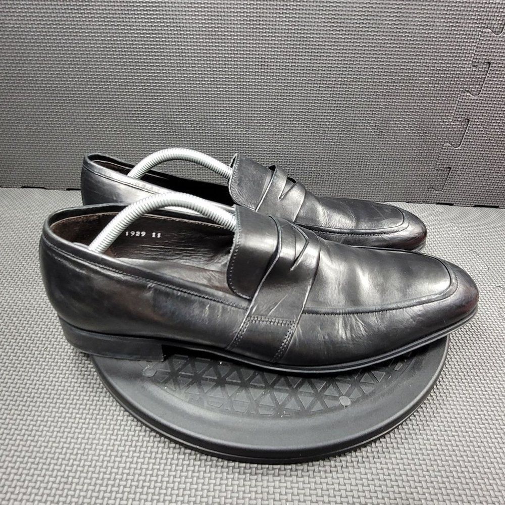 Mens Sz 11 Black To Boot New York Adam Derrick 1929 Penny Loafers